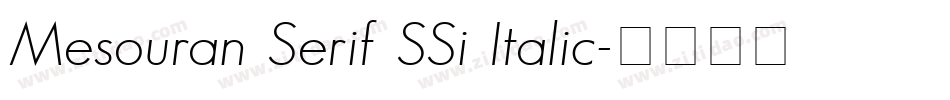 Mesouran Serif SSi Italic字体转换